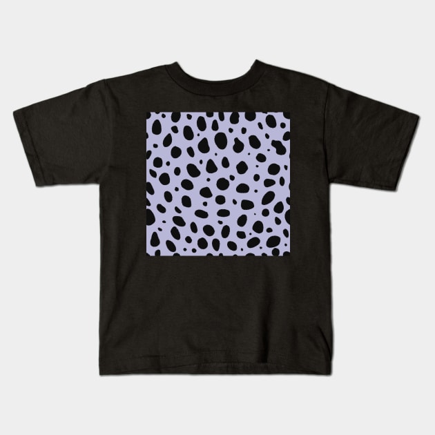 Lilac and Black Cheetah Print Animal Print - Light Purple Kids T-Shirt by YourGoods